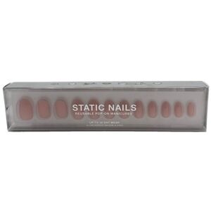 Static Nails Jet Setter Reusable Pop-On Manicure Round 30 Nails 15 Sizes New